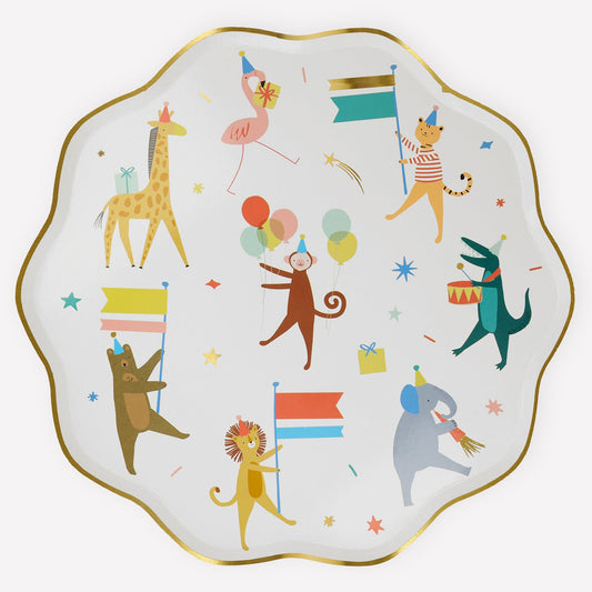 Animal Parade Plates - 8pk