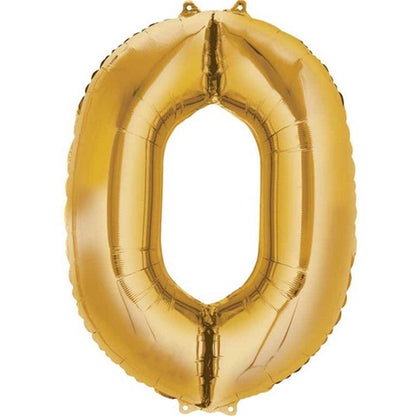 Gold 0 balloon