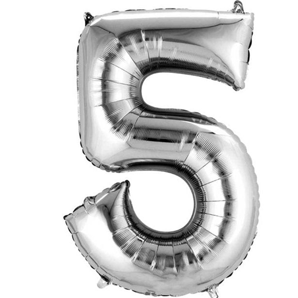 silver 5 balloon