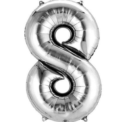 silver 8 balloon