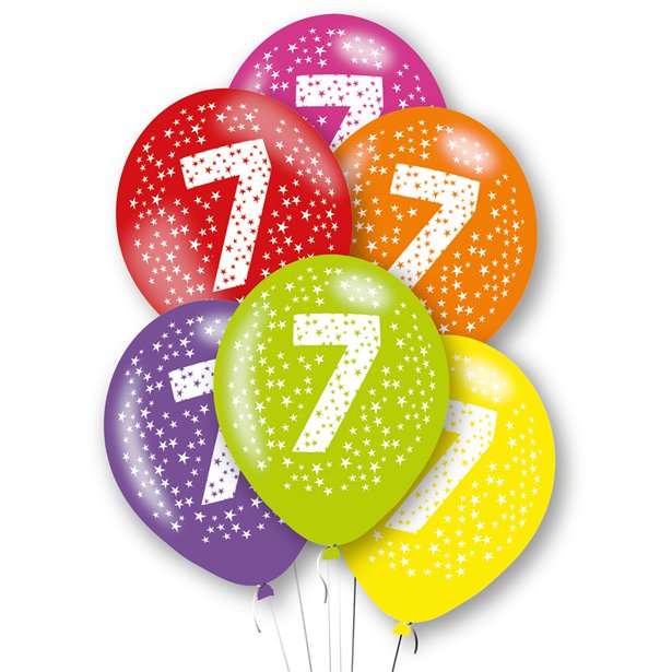 Latex Balloons - Age Multi-Colour - 6pk