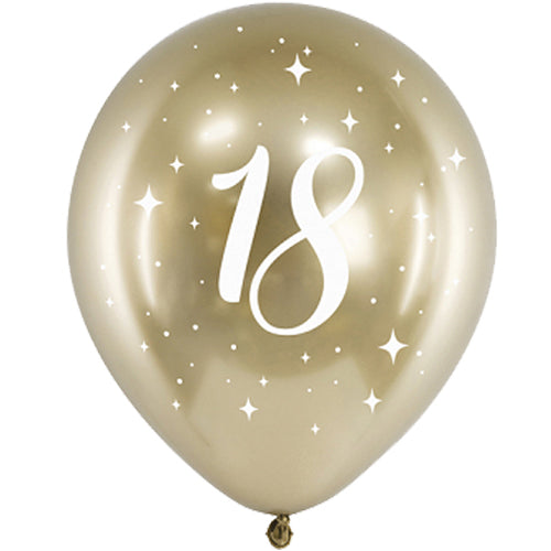 18 gold balloons