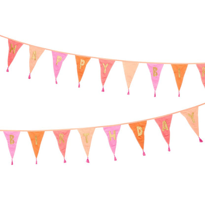 Pink Fabric Bunting