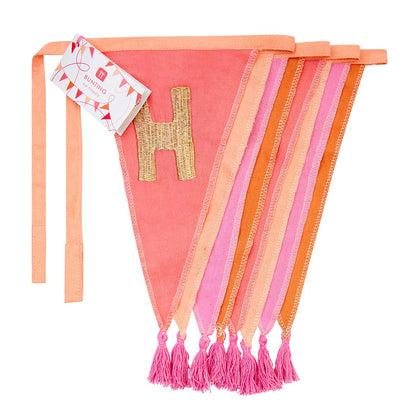 Pink Fabric Bunting