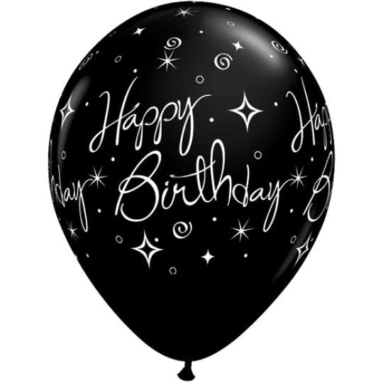 Black birthday Balloons