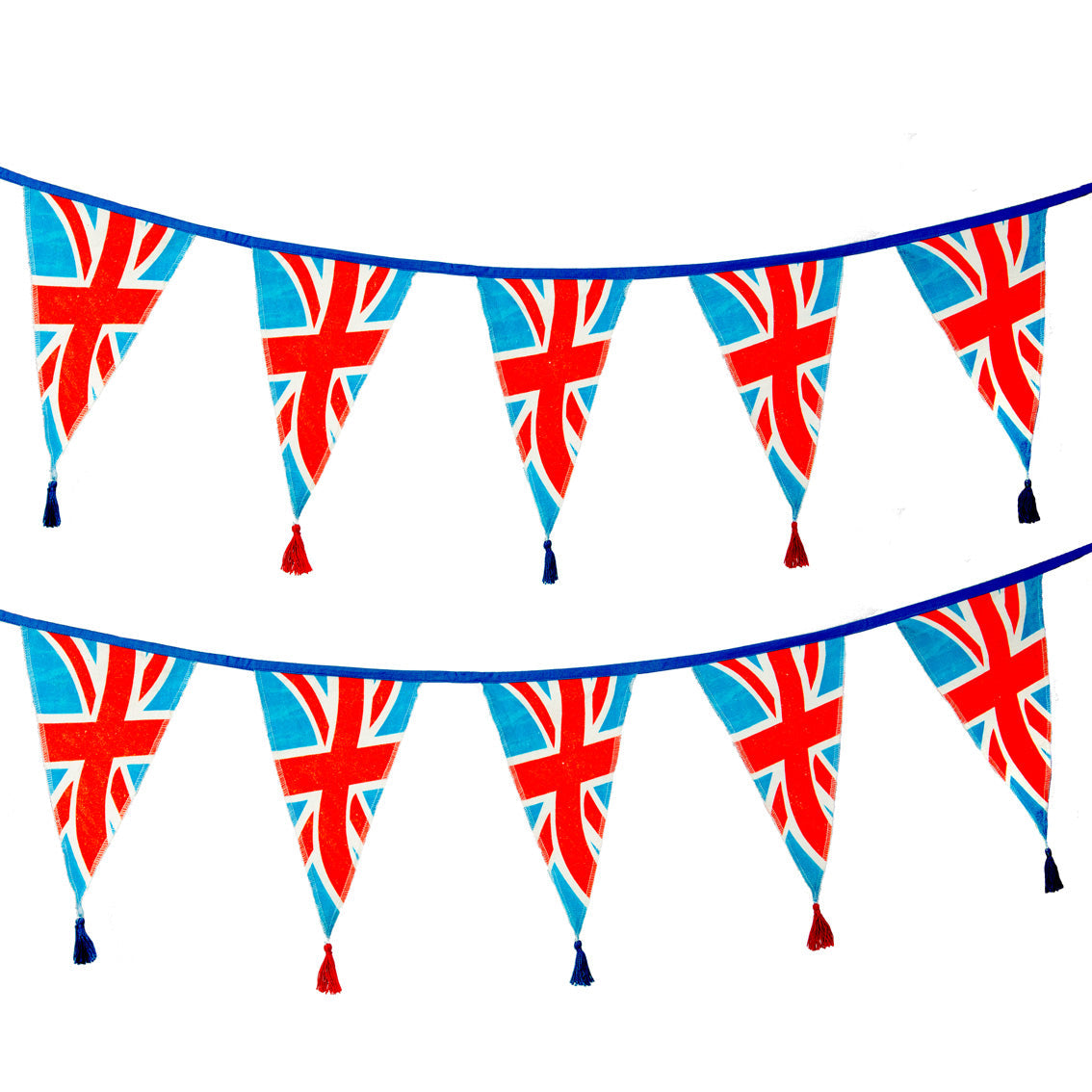 union jack tassel fabric bunting