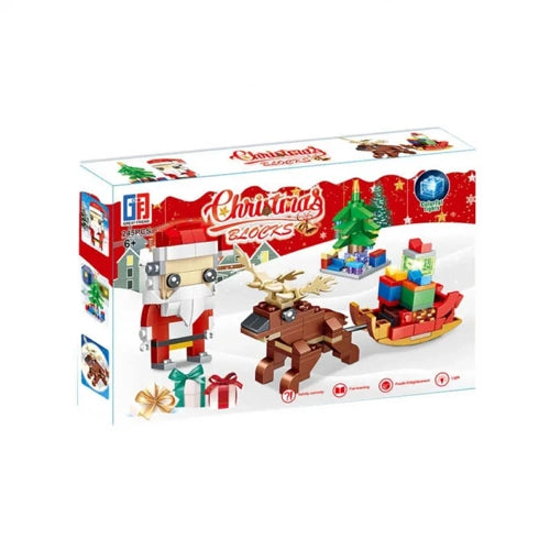 Large Christmas Light Up Building Brick Sets