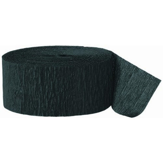 Crepe paper party streamer black