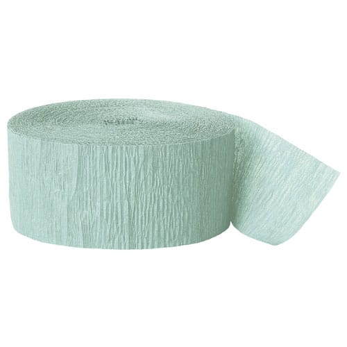 mint crepe paper party streamer