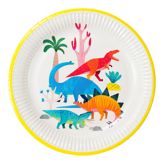 Party Dinosaur Plates - 8 pack