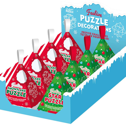 Wooden Festive Puzzle Decorations