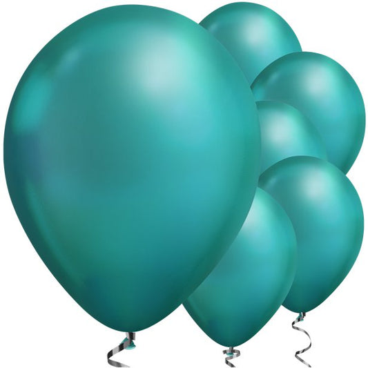 Green Chrome Latex Balloons