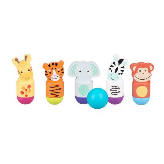 Jungle Animals Wooden Skittles