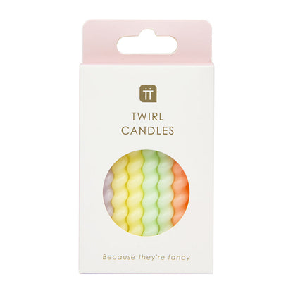 pastel twirl candles