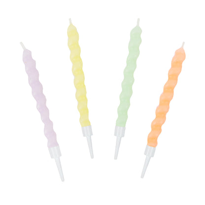 pastel twirl candles