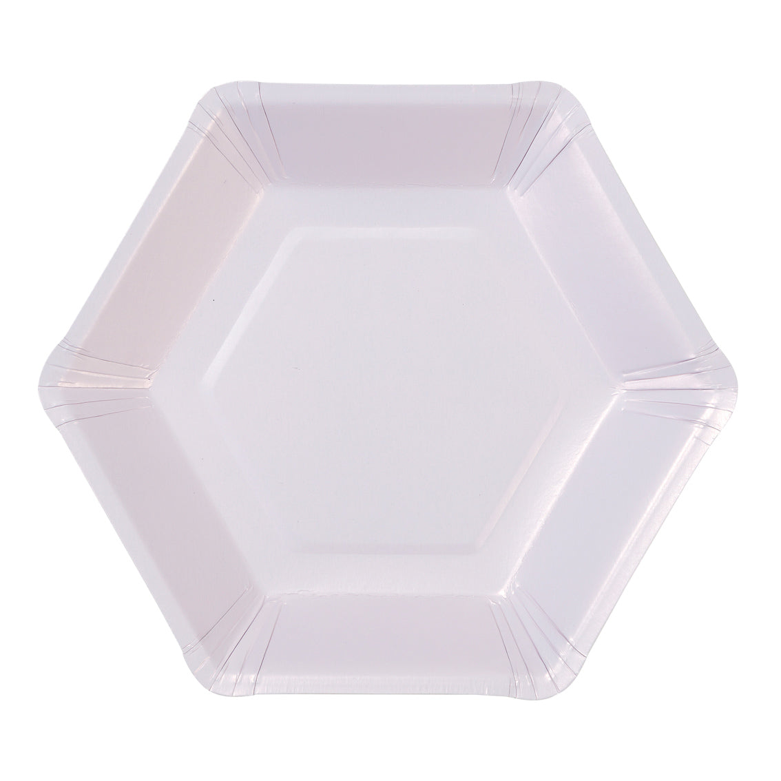 Small Pastel Mix Hexagonal Paper Plates - 12pk