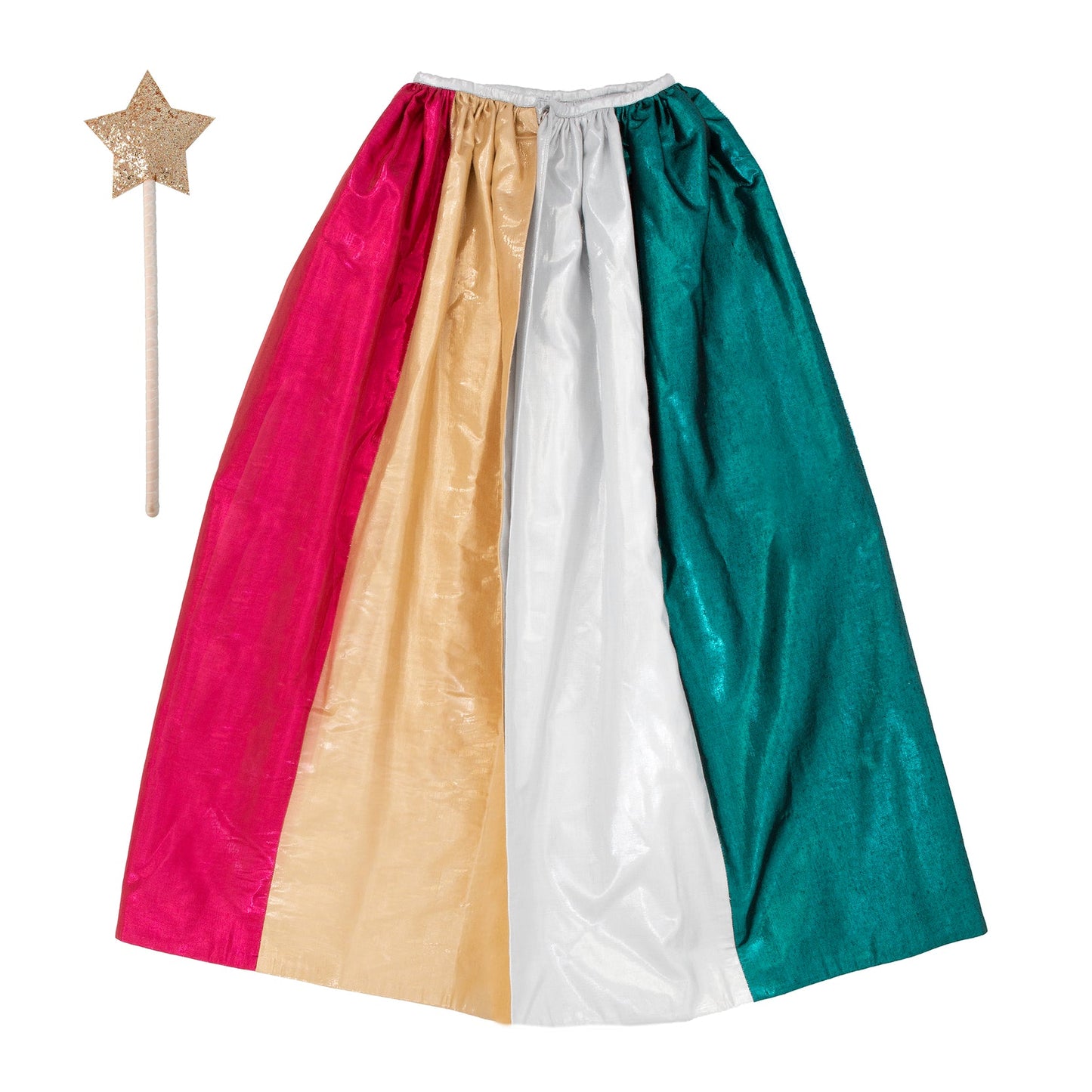 Meri Meri - Metallic Rainbow Cape & Wand Age 3-6