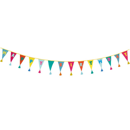 Happy Birthday Rainbow Fabric Bunting