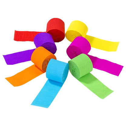 Rainbow paper streamers