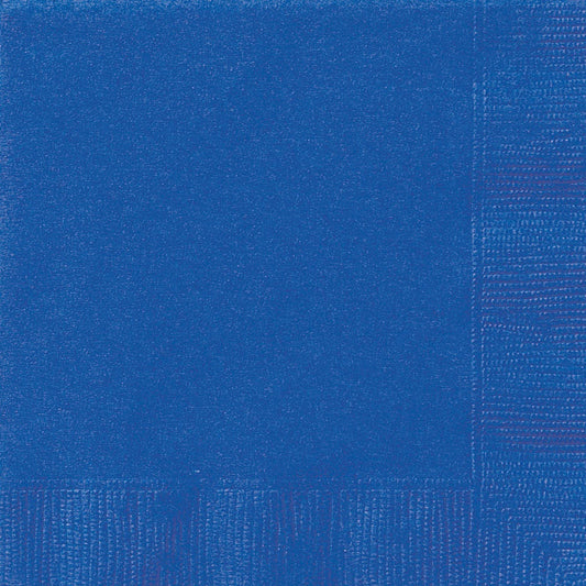 Plain Royal Blue Napkins - 20pk