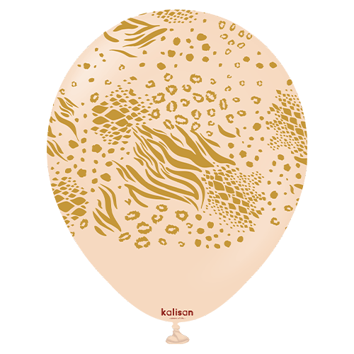 Blush safari print balloons